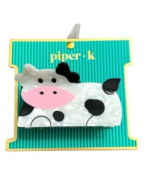Piper K Large Moo Farm Cow Claw Hair Clip New With Tags